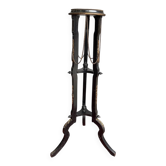 Napoleon III side table in blackened wood and bronze, decorated with chains, 19th century.