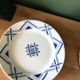 Set of 4 flat plates Moulin des Loups and Hamage model Rivoli