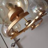 Lustre en laiton doré années 50'S