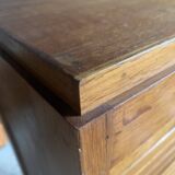 Vintage oak curtain filing cabinet