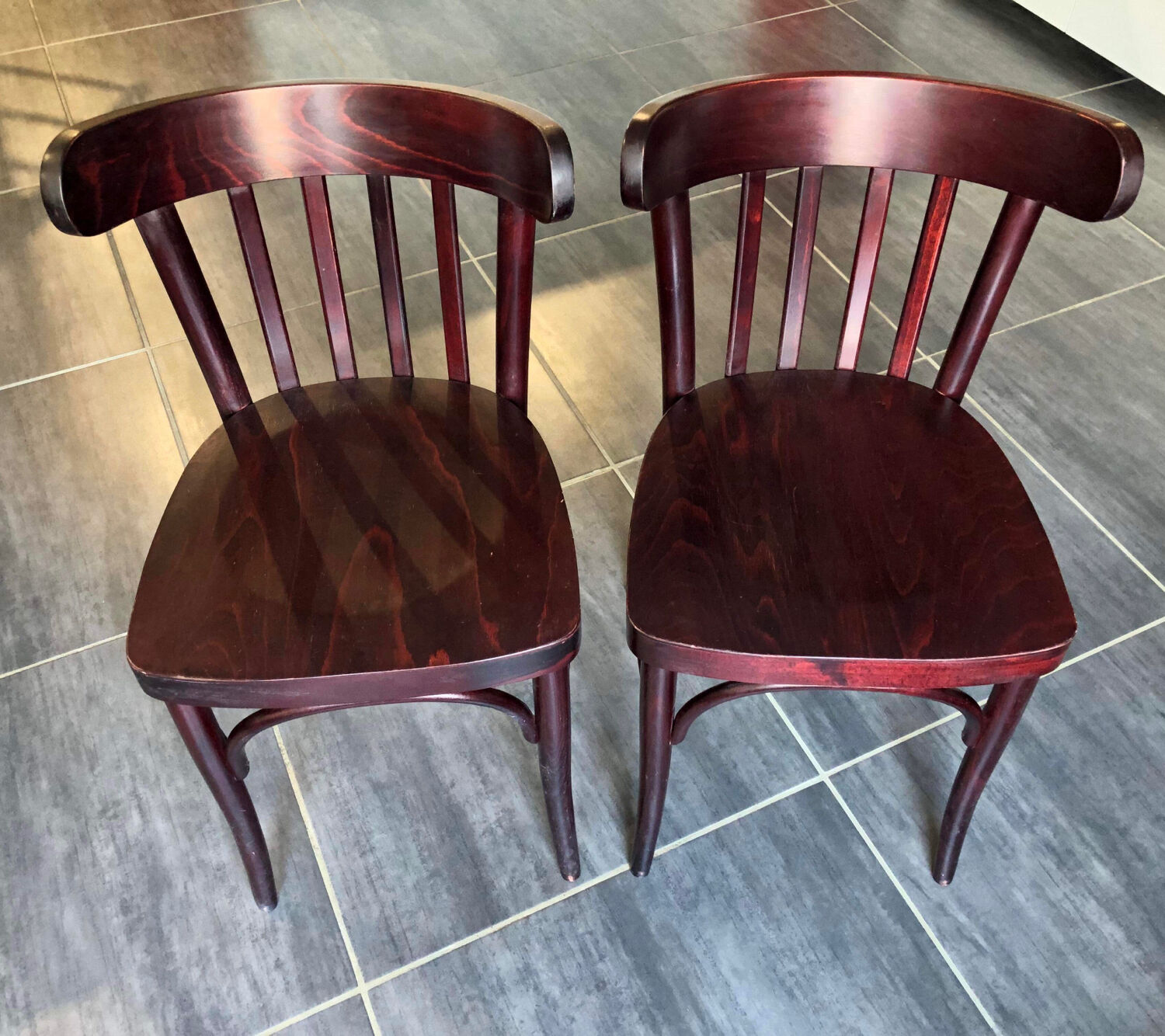 Pair of vintage bistro chairs