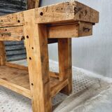 Old workbench side table bathroom furniture 48 x 193 cm