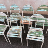 10 chaises de terrasse champêtre 