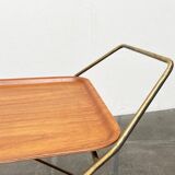 Mid-Century Teak and Metal Folding Bar by Silva Denmark, 1960s