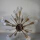Old "sputnik" chandelier 15 lights plastic/resin diamond tip 60's design lighting