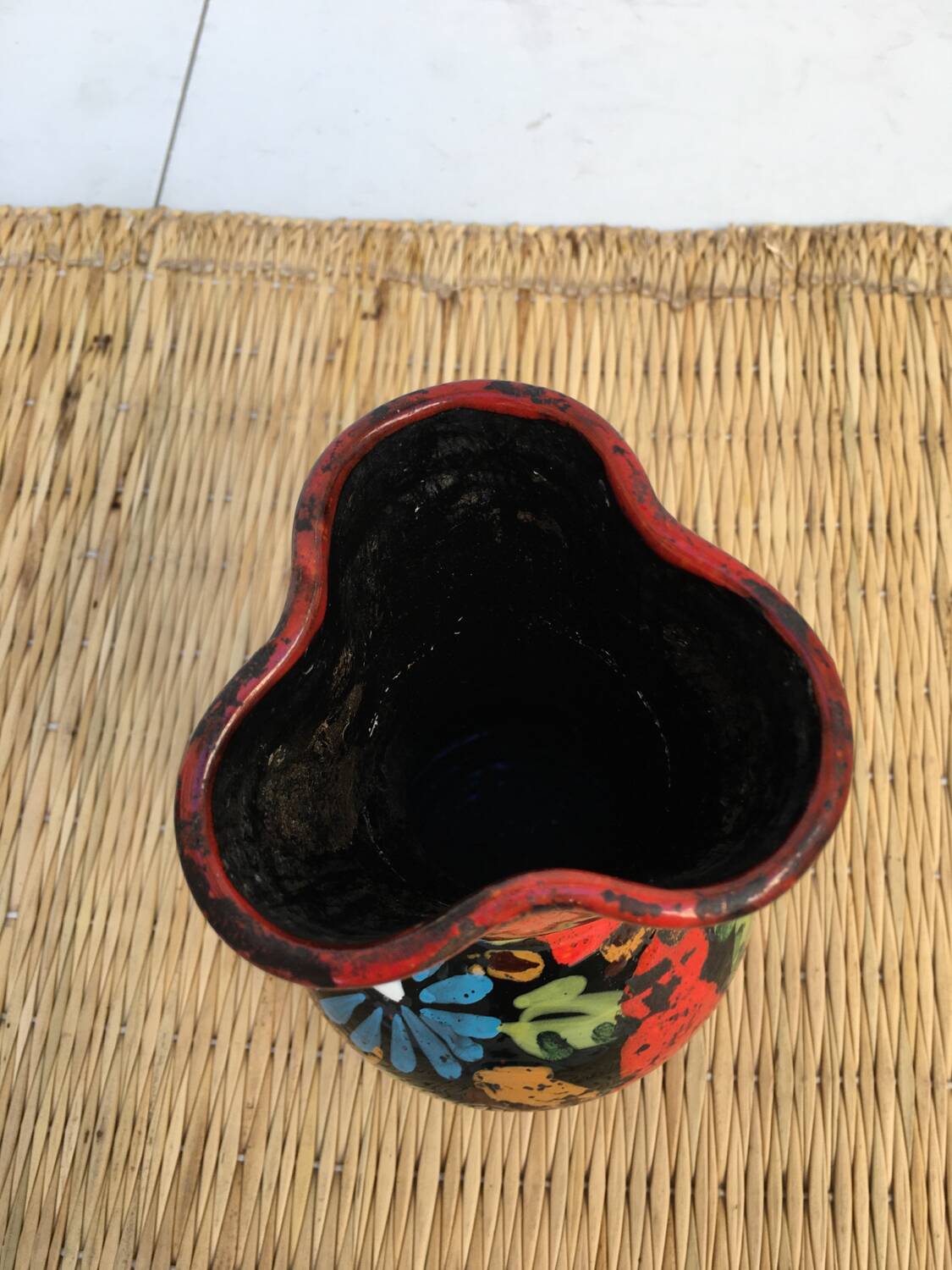 Colorful vintage vase