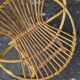 Vintage rattan shell armchair from the 70s, handmade bohemian