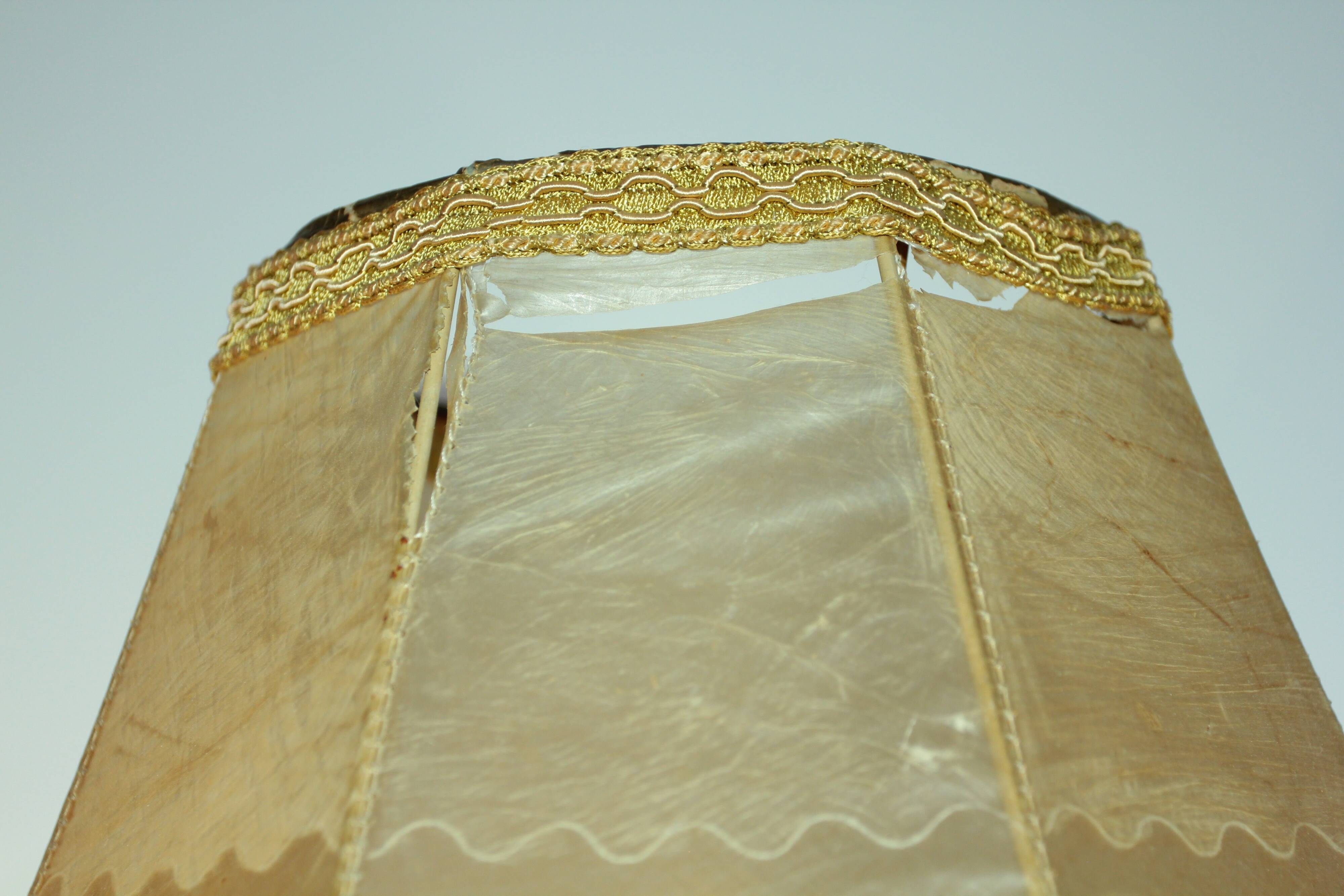 Antique lamp in onyx and brass (c. 1920-1930)