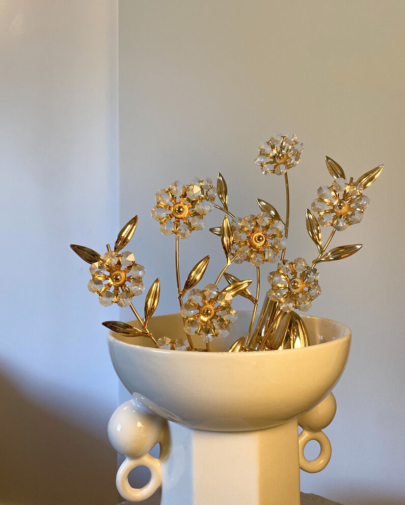 Lot de 2 appliques bouquet de fleurs