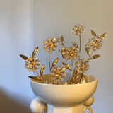 Pair of wall lamps bouquet of flowers