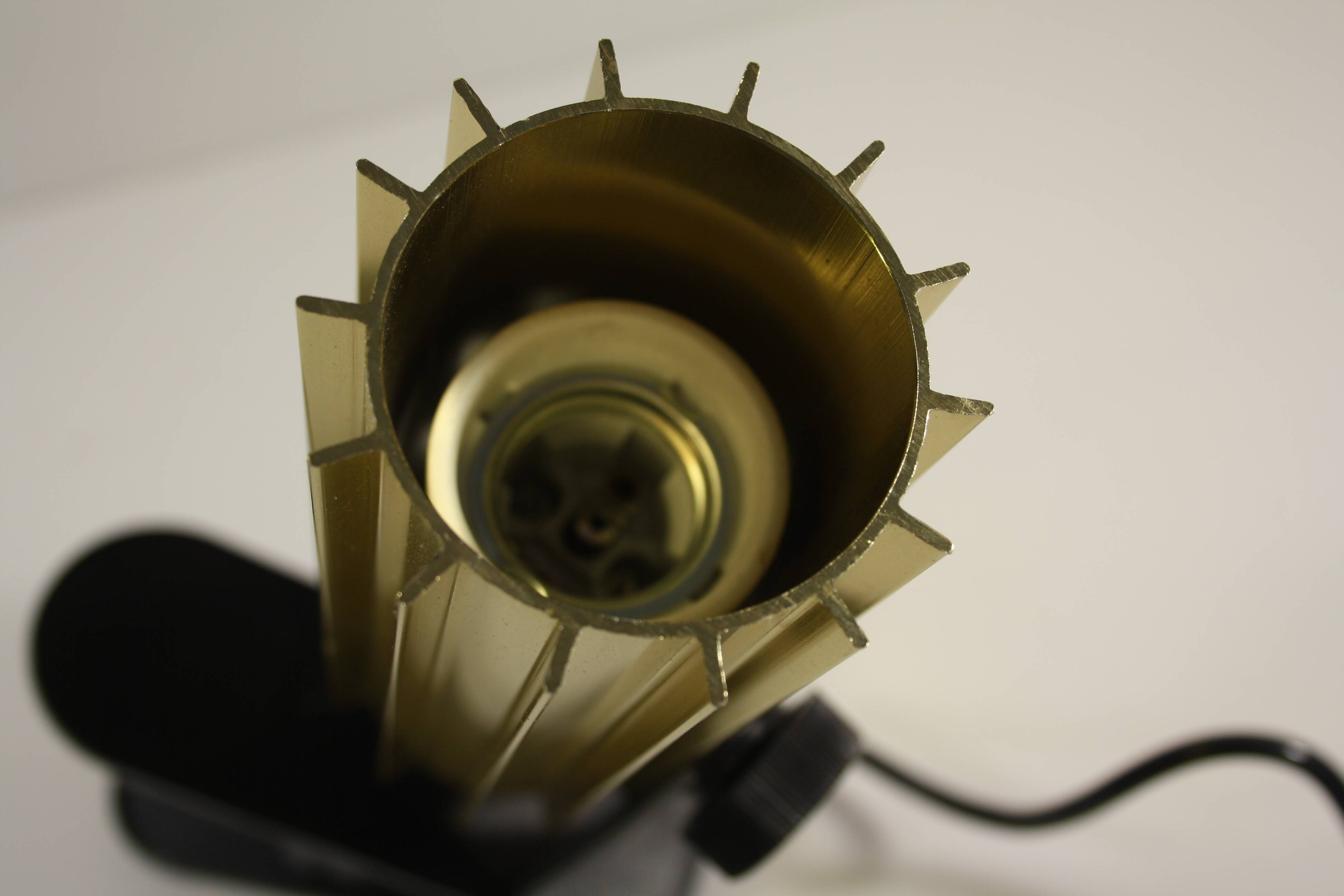 Golden lamp with vintage clamp