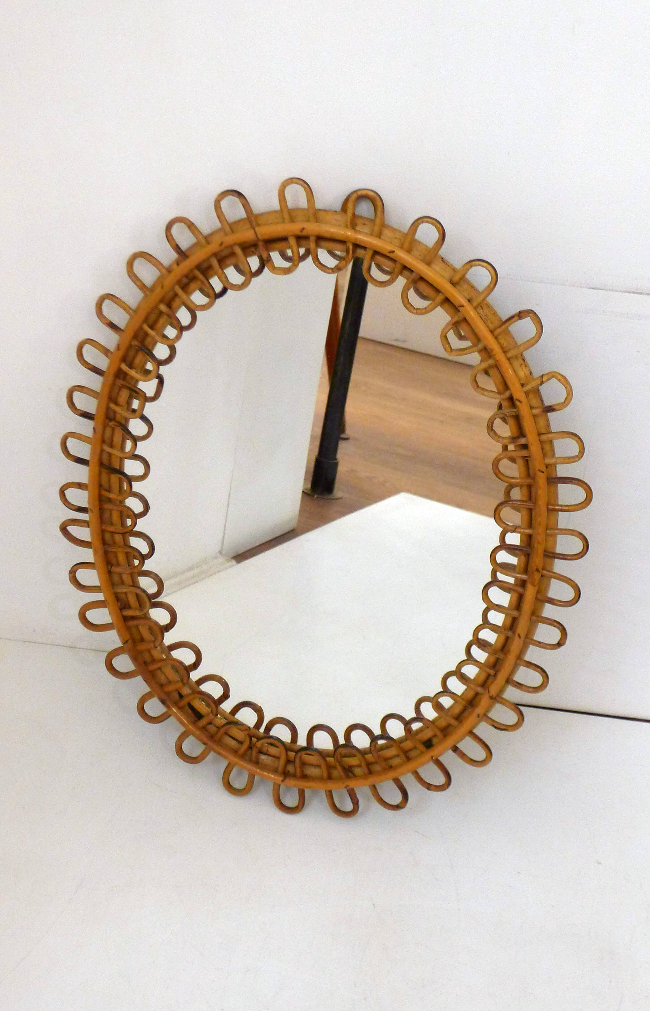 Albini Italian Rattan Mirror
