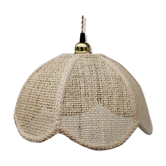 Flower in rafia hanging lamp
