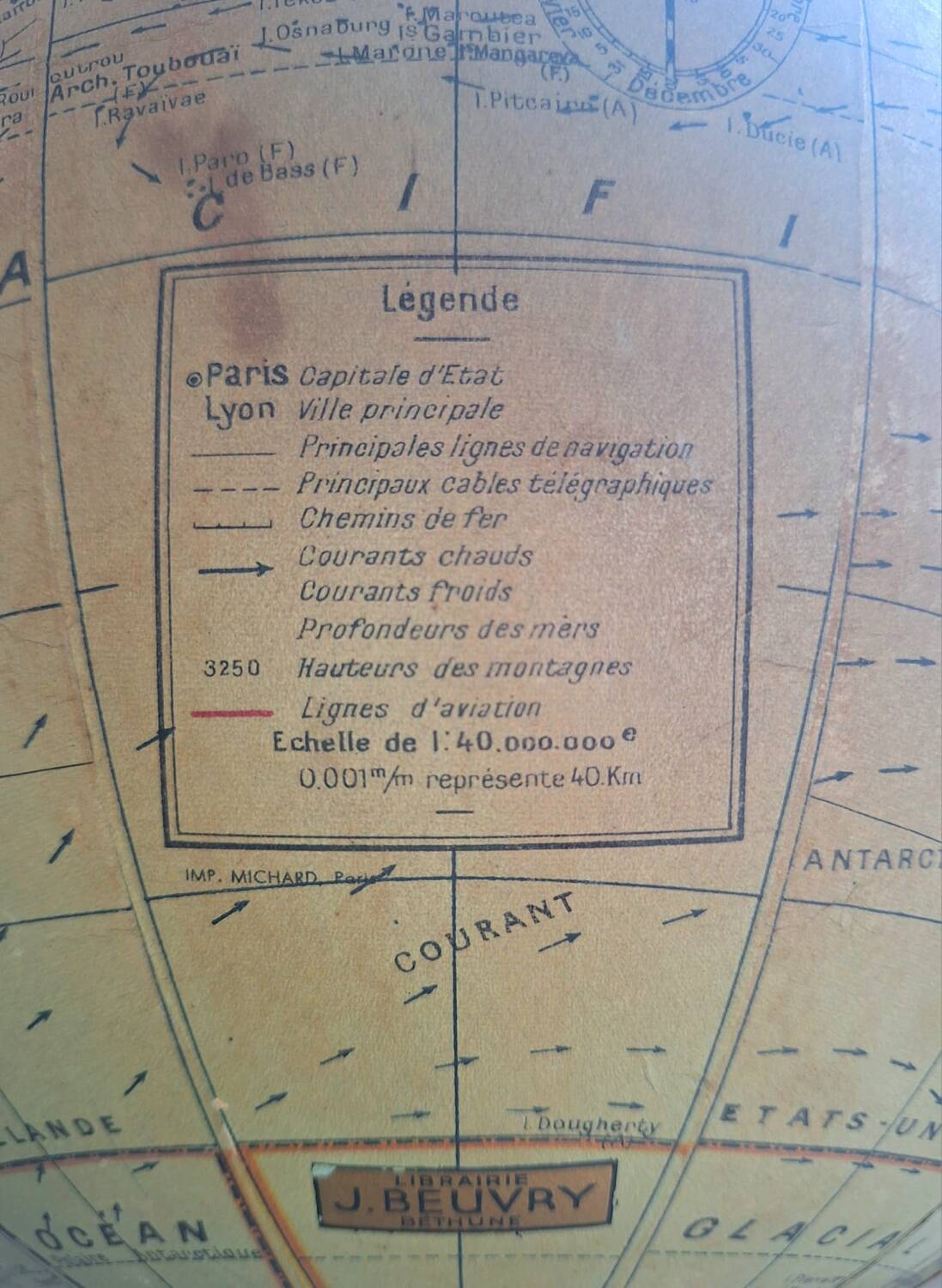 Vintage world map, old illuminated planisphere, terrestrial globe