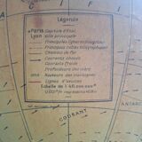 Mappemonde vintage, planisphère lumineux ancien, globe terrestre