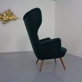French Kvadrat Tonica Wingback Chair, 1950s