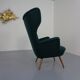 French Kvadrat Tonica Wingback Chair, 1950s