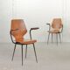 2 chaises en contreplaqué de style Carlo Ratti pour Legni Curvati années 50