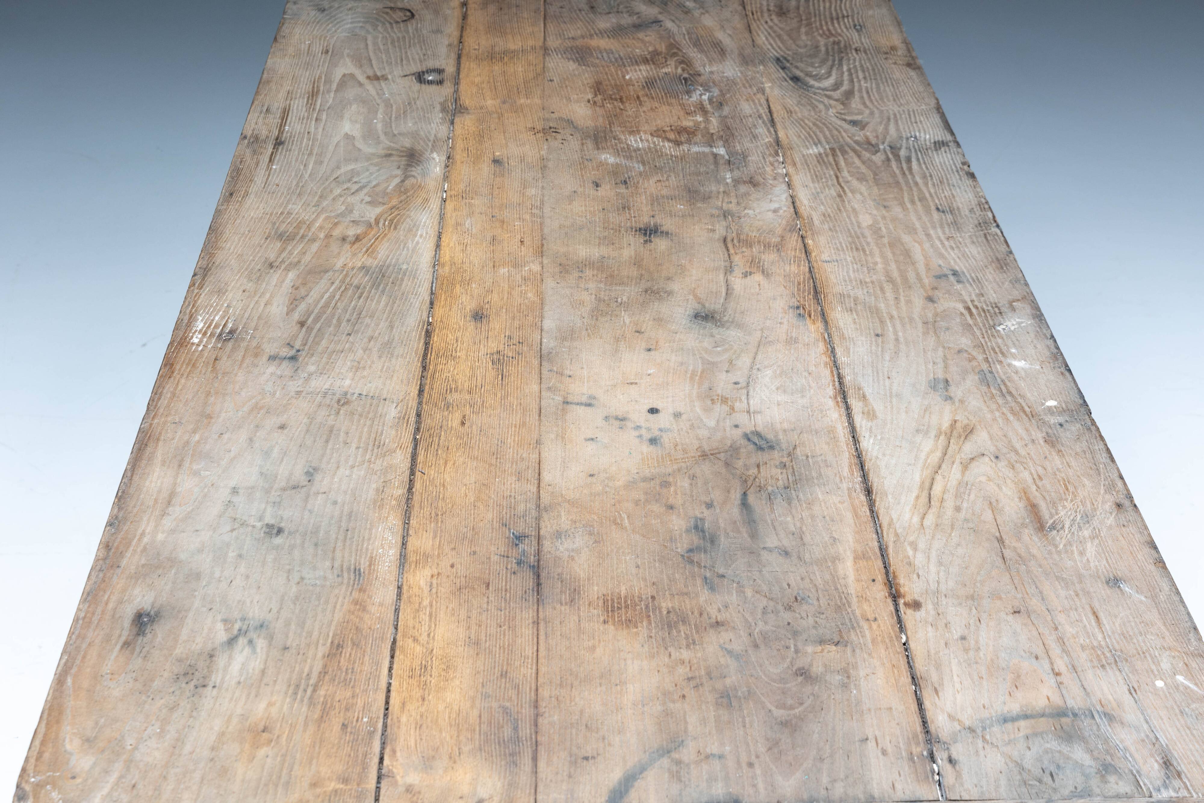 Rural Art Populaire Table, France, 19th Century