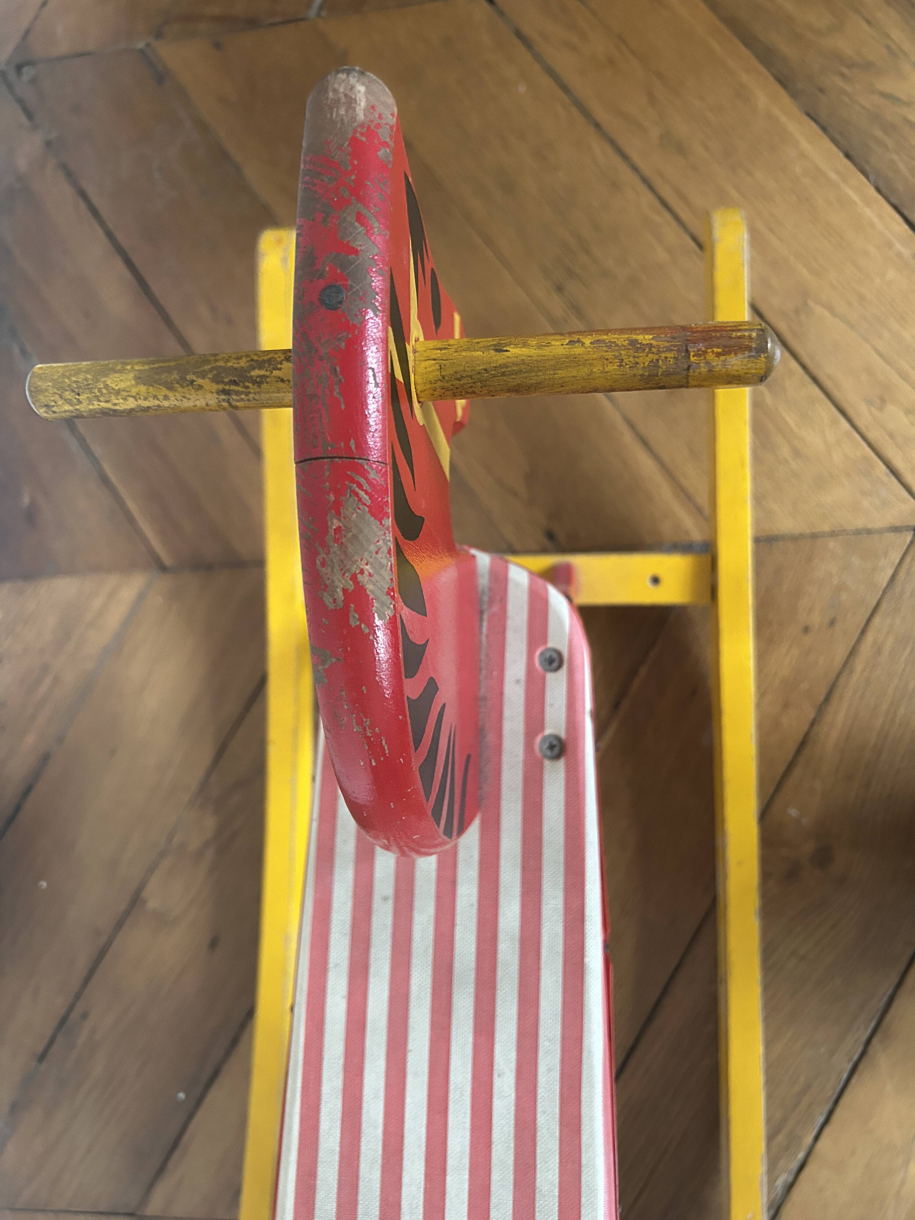 Wooden rocking horse