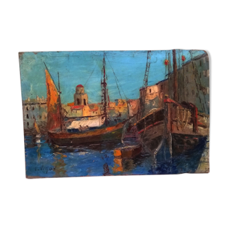 Painting of St Tropez by Le Vigon