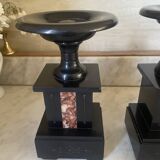 Old pair of marble vase bookends.