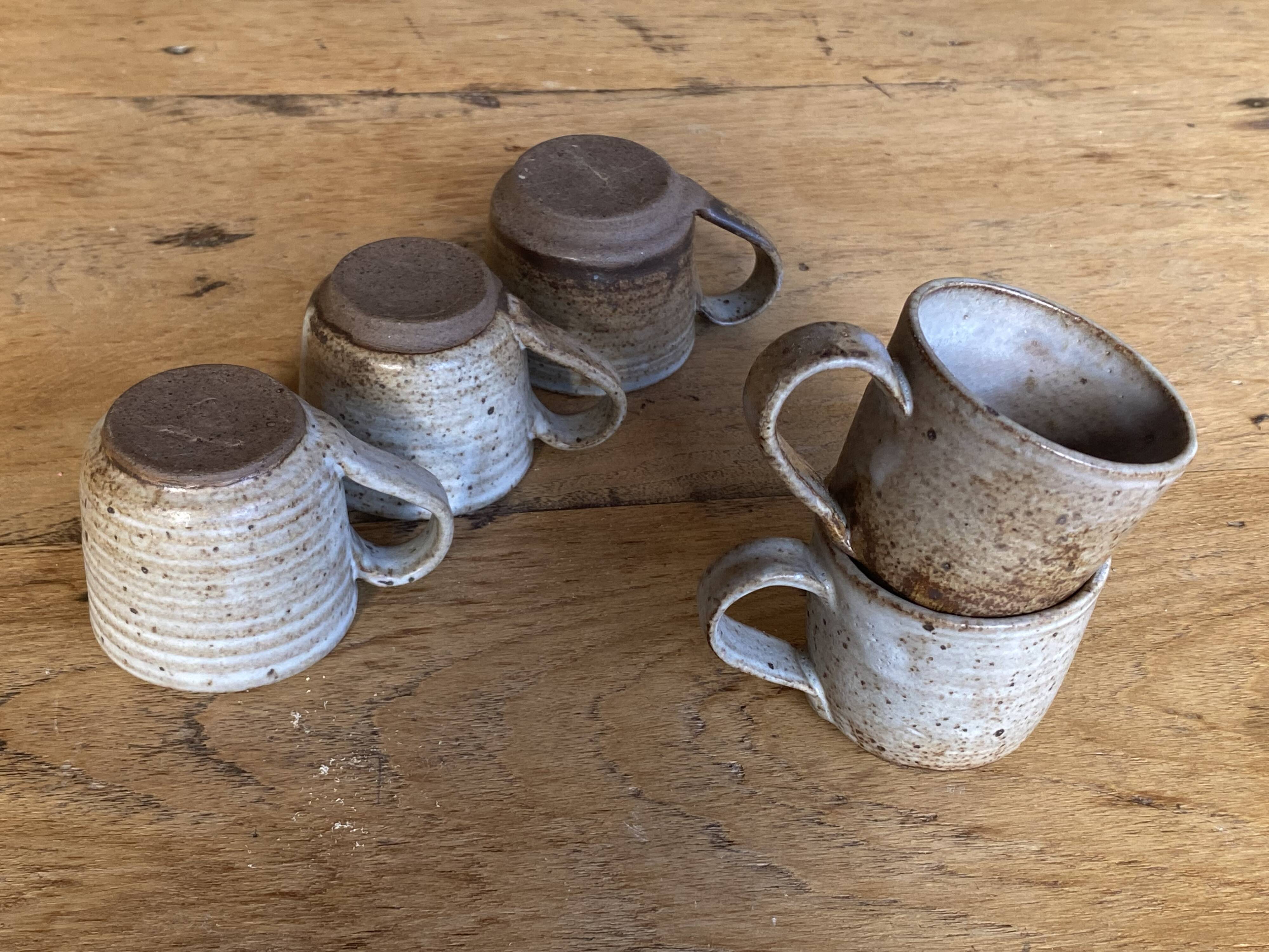 Handmade stoneware coffee set