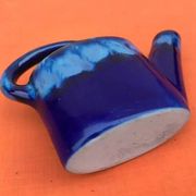 Vase années 1950 / pique fleurs forme arrosoir grès flammé