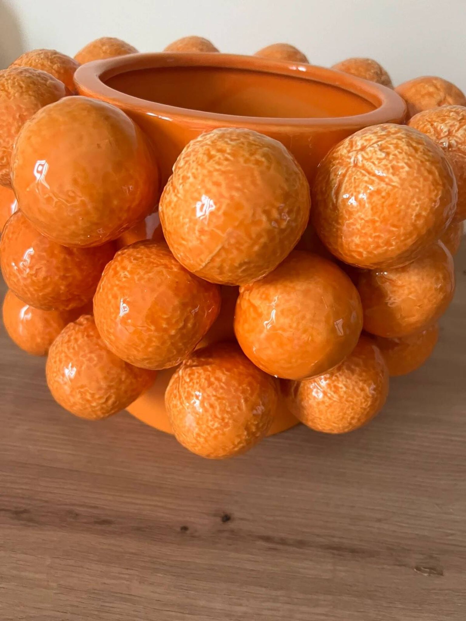 Cache-pot oranges Sicile en céramique avec des oranges