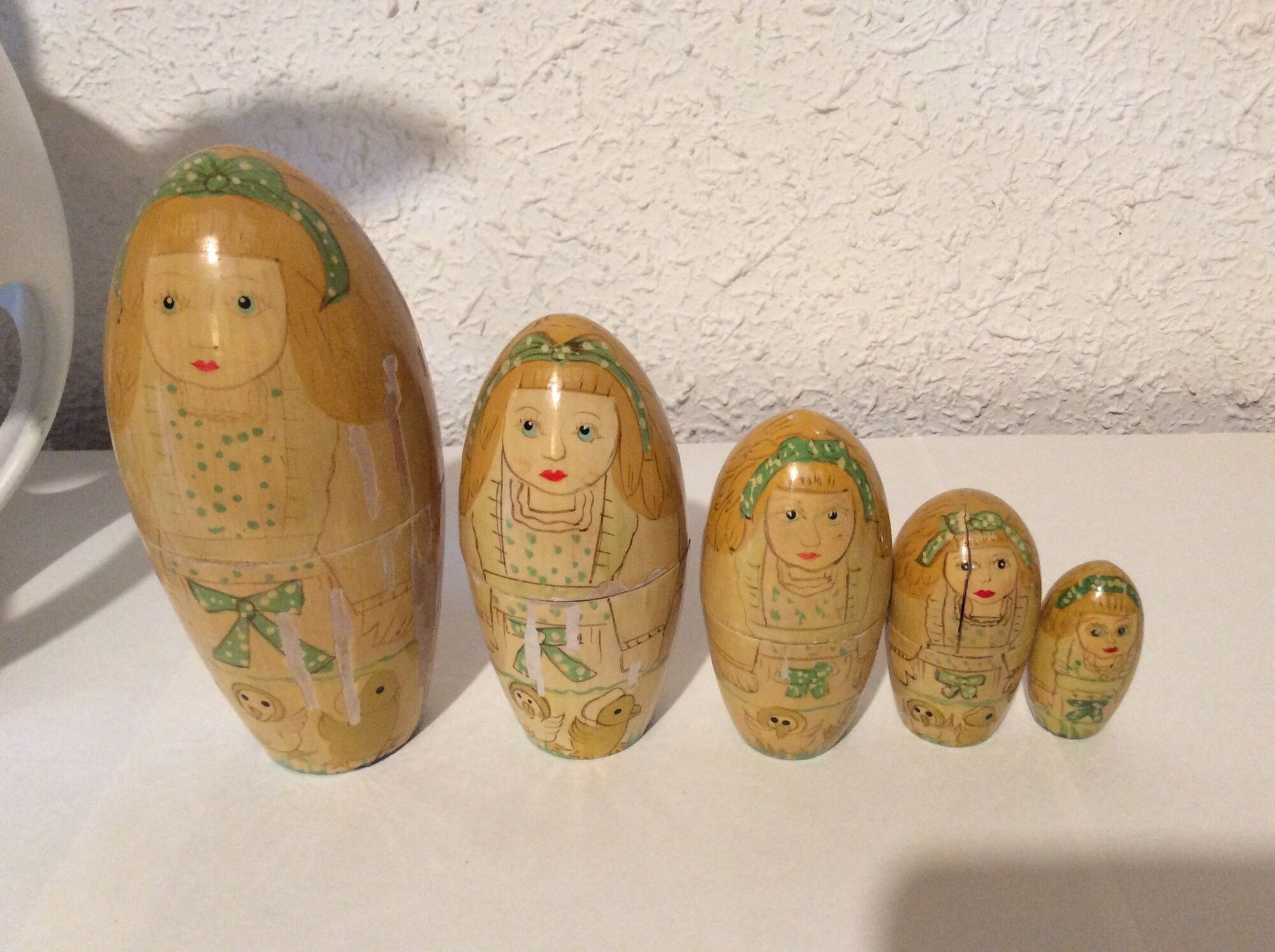 Old Russian dolls vintage young girl
