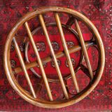 Dark rattan stool