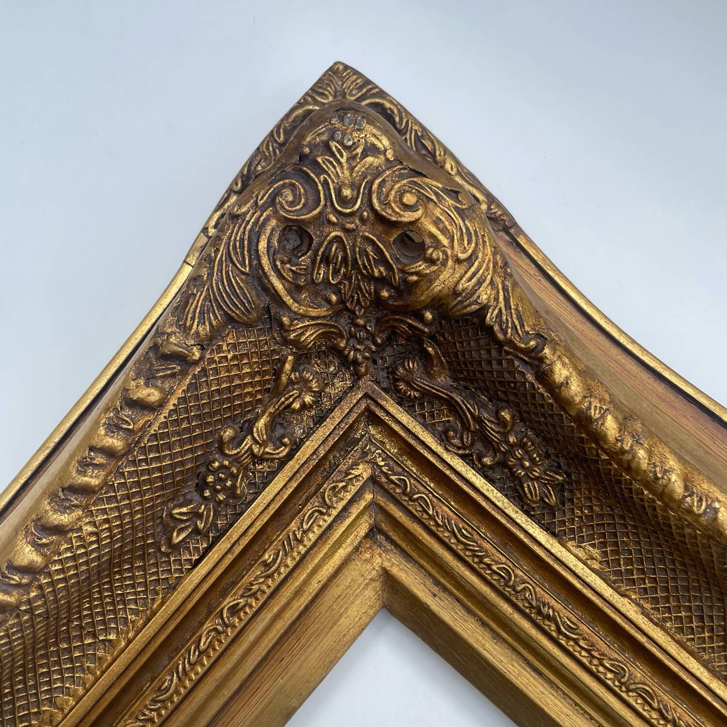 Antique golden wood frame