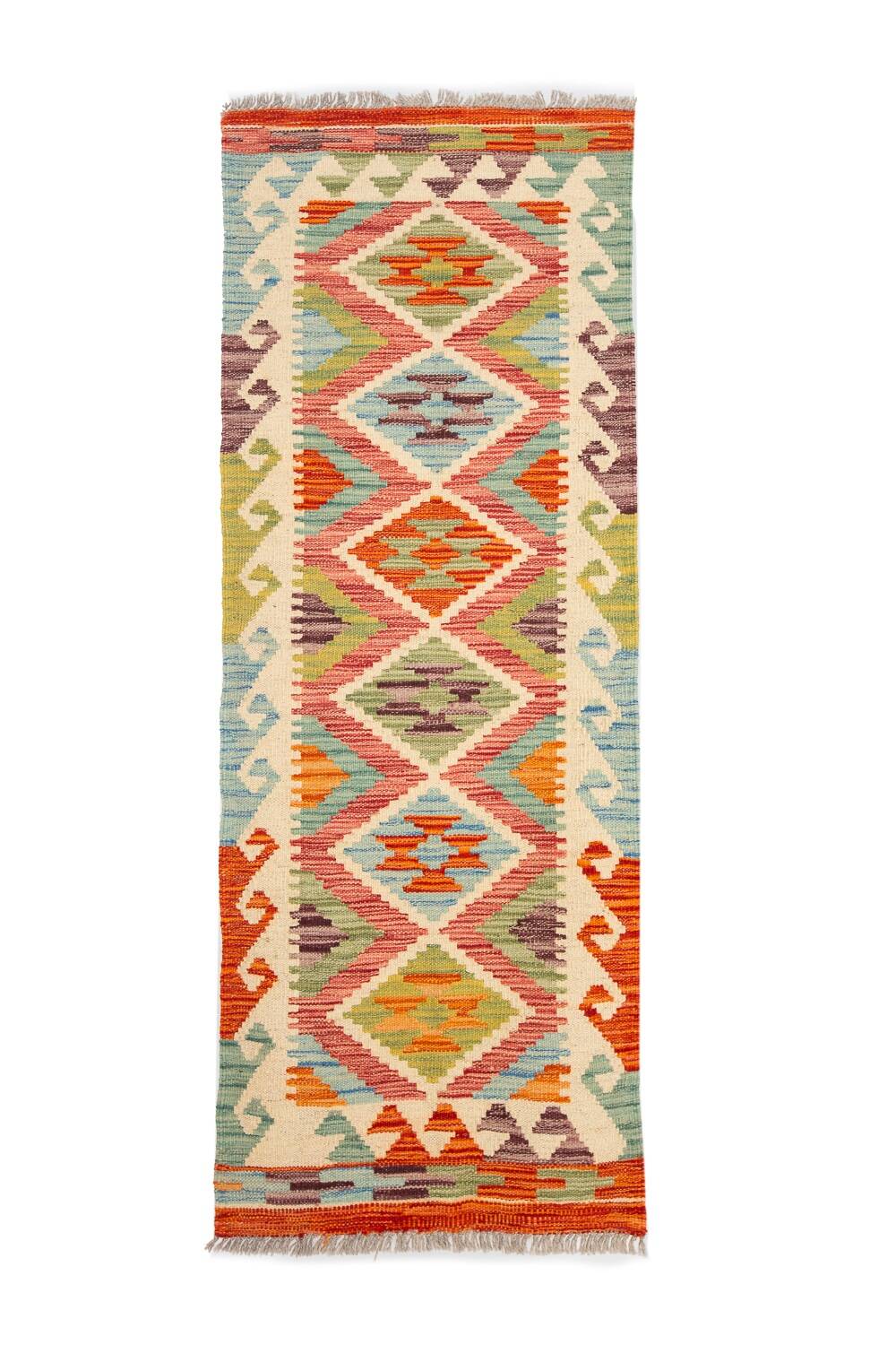 Kilim afghan pachtoune de couloir 149 x 53 cm