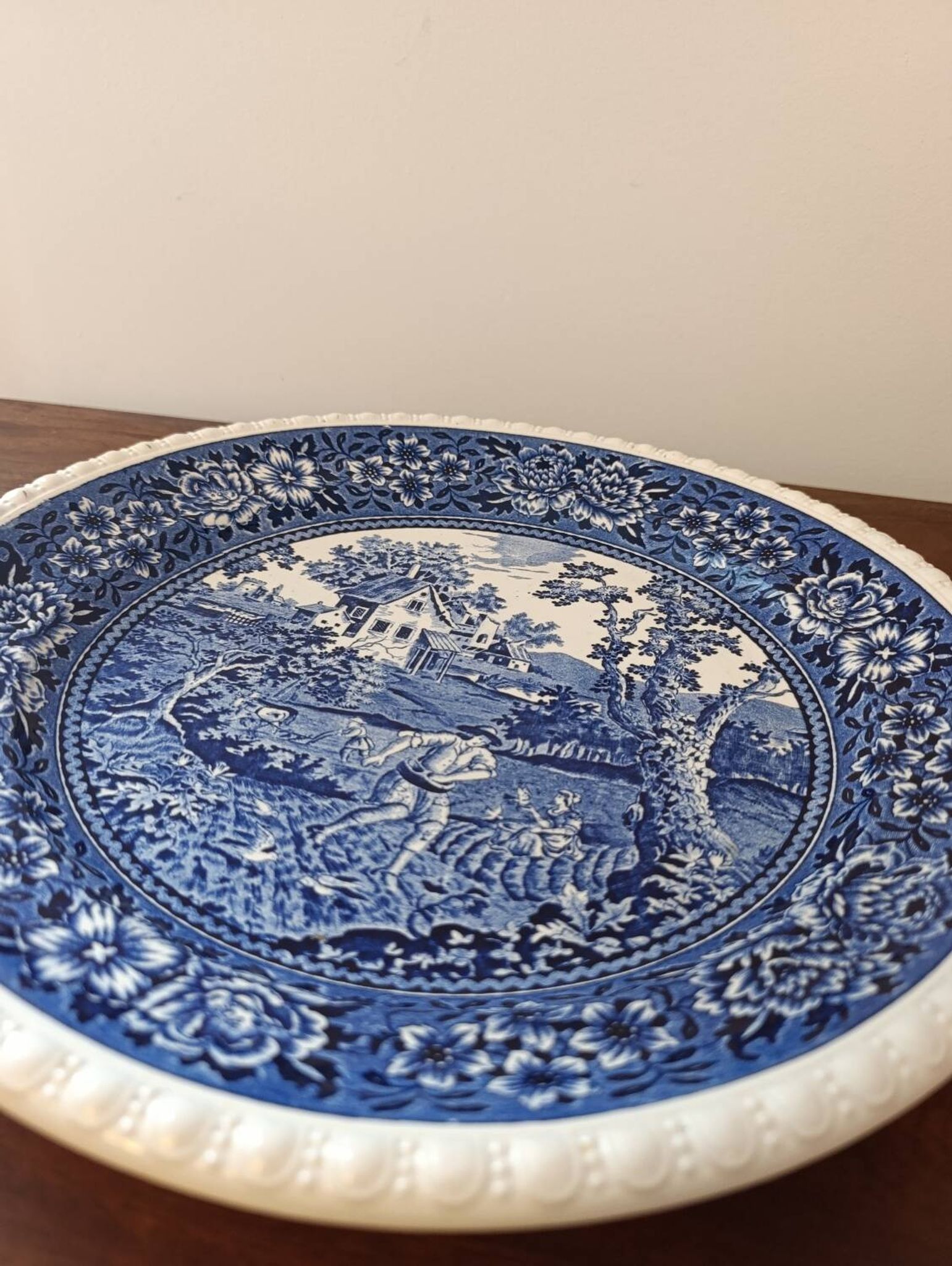 Large round Villeroy & Boch Rusticana platter - Blue