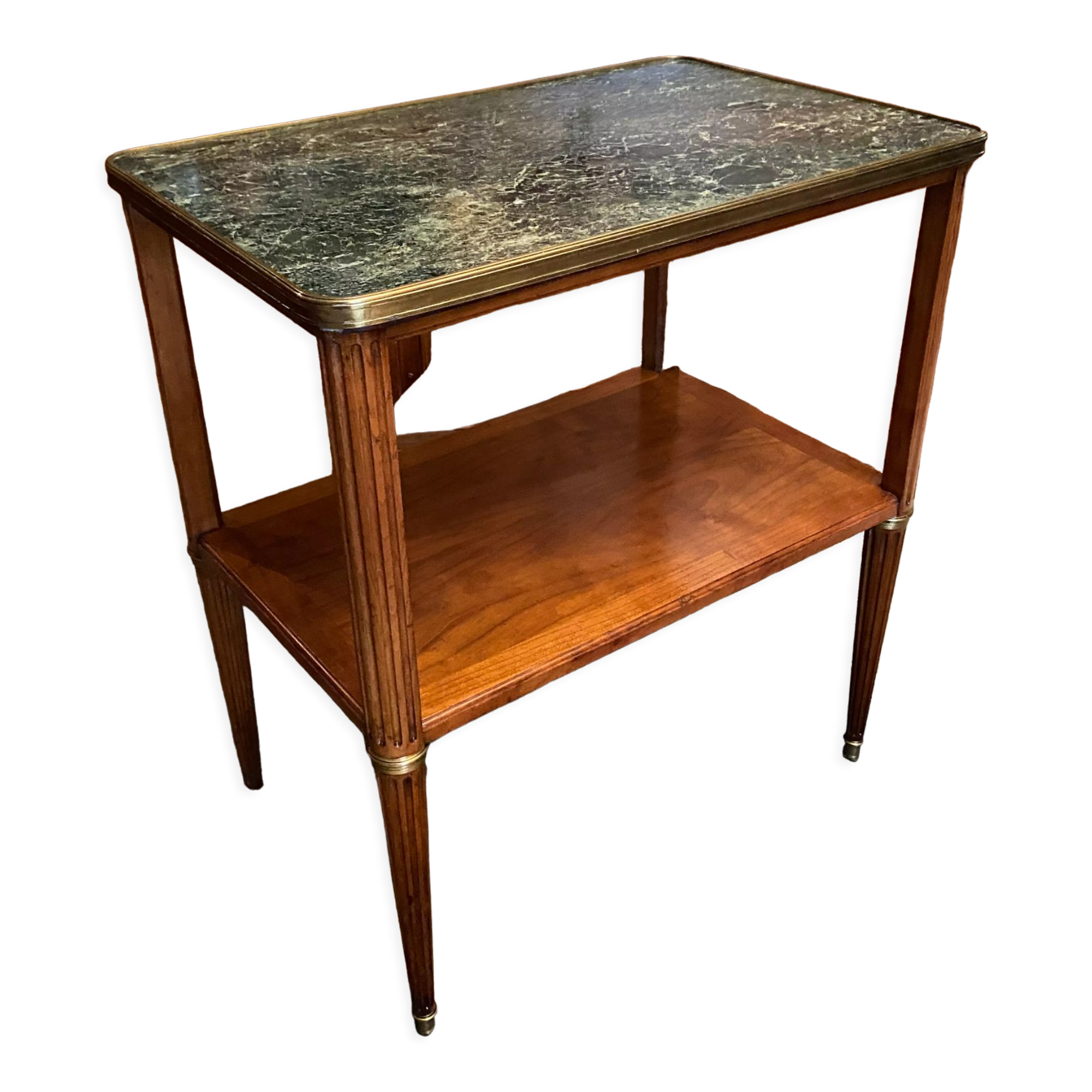 Servant table served back of sofa console end of sofa walnut marble green Louis XVI