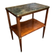 Servant table served back of sofa console end of sofa walnut marble green Louis XVI