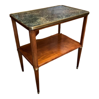 Servant table served back of sofa console end of sofa walnut marble green Louis XVI