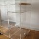 Plexiglas desk and vintage glass