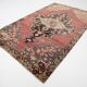 Oriental Pattern Classic Red Black Vintage Persian Rug, 132x222Cm