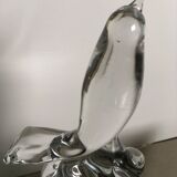 Presse papier oiseau sculpté en cristal DAUM