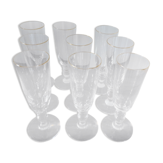 Crystal champagne flutes