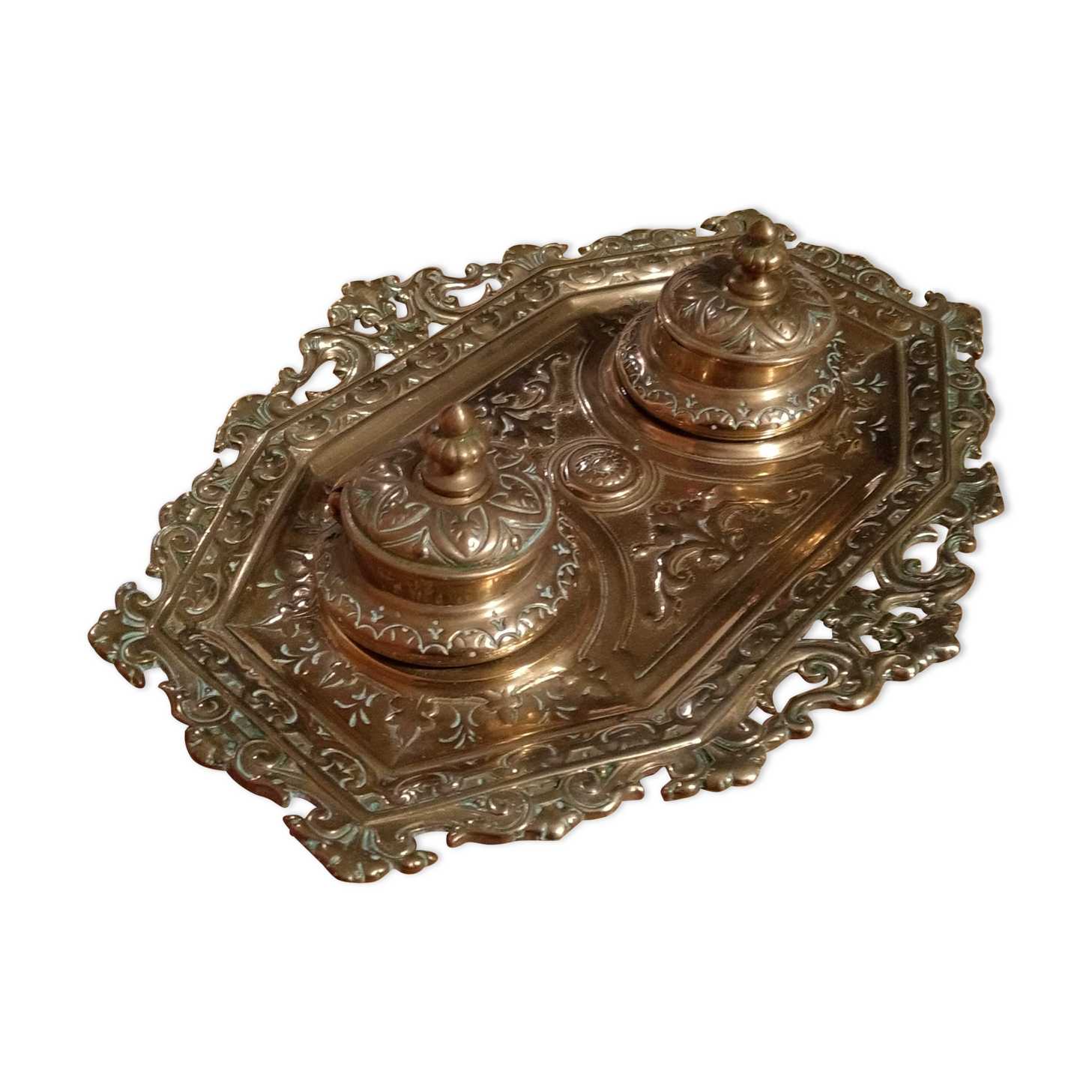 Bronze inkwell