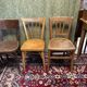 Set 4 vintage mismatched bistro chairs 50