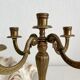 Chandelier bougeoir ancien en laiton 5 feux