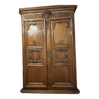 Lyonnaise walnut wardrobe Regency period