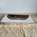 Rectangular metal silver-plated tray