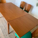 Vintage rectangular teak dining table