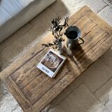 Table basse bois brut