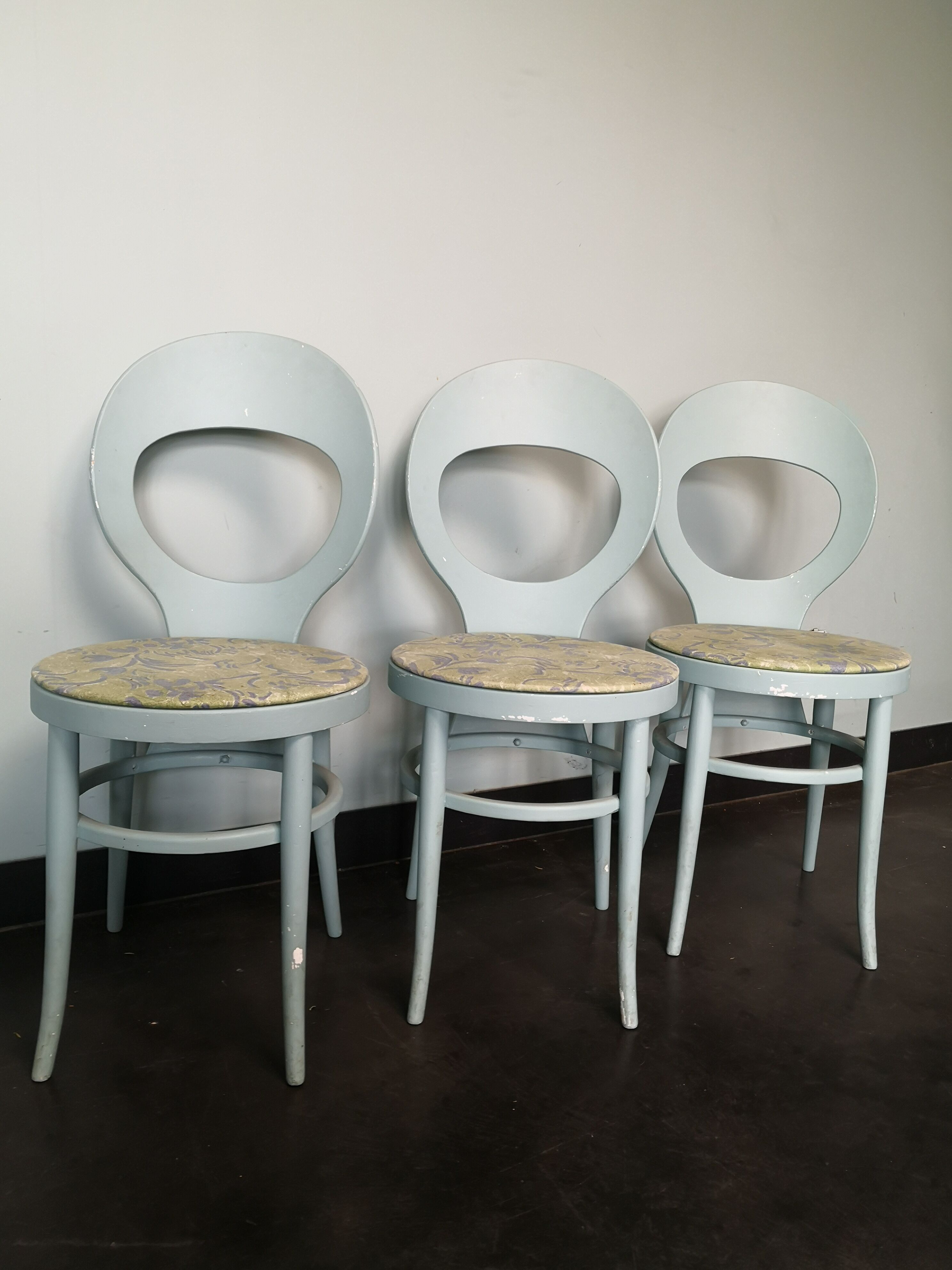 3 Bauman model bistro chairs seagull