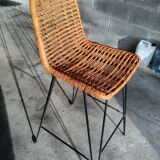 Rattan bar stool